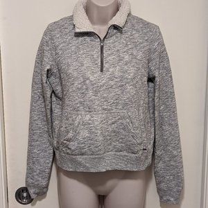 Women's Junior's Hollister Gray Cozy Half Zip Pullover Sweatshirt Size XS